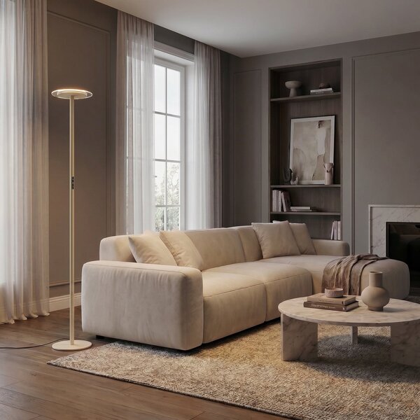 Állólámpa Arcchio, Frile, dimmable, Bézs, Nappali, Alumínium, Modern