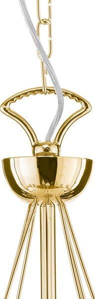 Domiluce Csillár retro, 16 lámpás, arany, dimmelhető, Sárgaréz / arany, Nappali / Étkező, fém