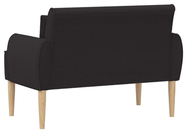 Gombra tűzött loveseat Fekete 117 x 67 x 77 cm Bouclé