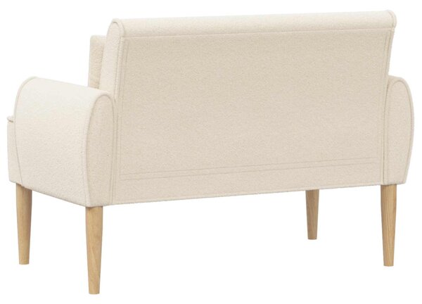 Gombra tűzött loveseat Krémszínű 117 x 67 x 77 cm Bouclé