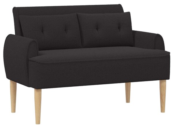 Gombra tűzött loveseat Fekete 117 x 67 x 77 cm Bouclé