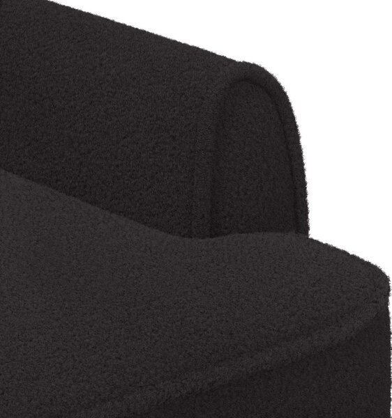 Gombra tűzött loveseat Fekete 117 x 67 x 77 cm Bouclé