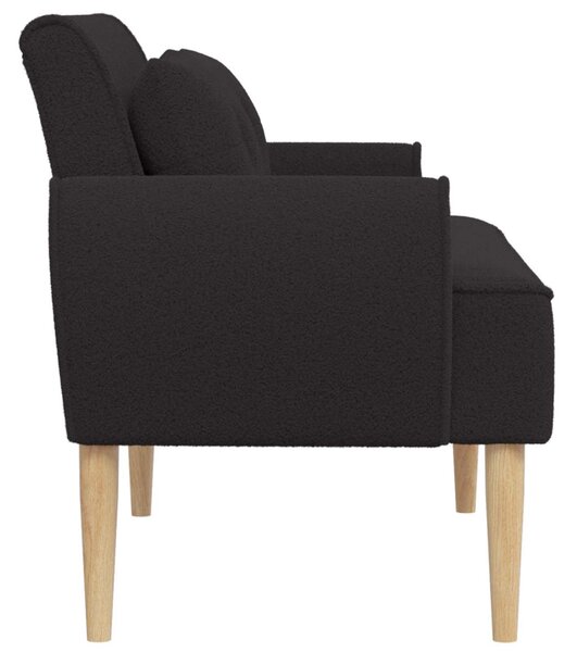 Gombra tűzött loveseat Fekete 117 x 67 x 77 cm Bouclé