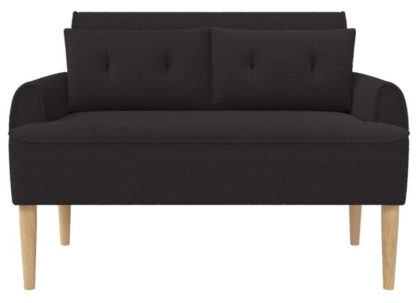 Gombra tűzött loveseat Fekete 117 x 67 x 77 cm Bouclé
