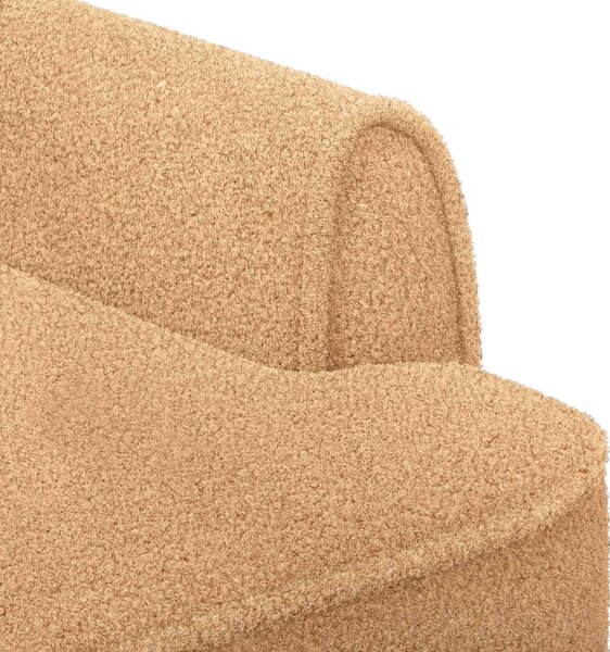 Gombra tűzött loveseat Bézs 117 x 67 x 77 cm Bouclé