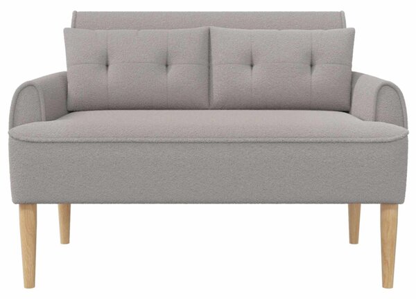 Gombra tűzött loveseat Világosszürke 117 x 67 x 77 cm Bouclé