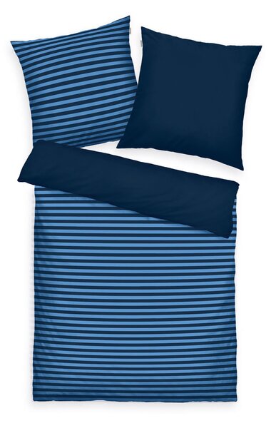 Tom Tailor Dark Navy & Cool Blue pamutágyneműhuzat 140 x 200 cm, 70 x 90 cm, 140 x 200 cm, 70 x 90 cm