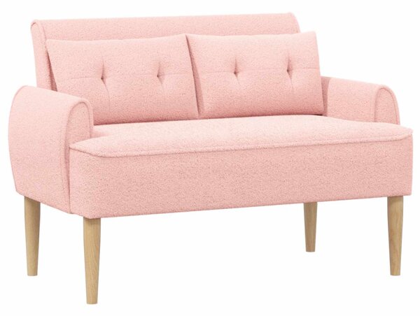 Gombra tűzött loveseat Rózsaszín 117 x 67 x 77 cm Bouclé