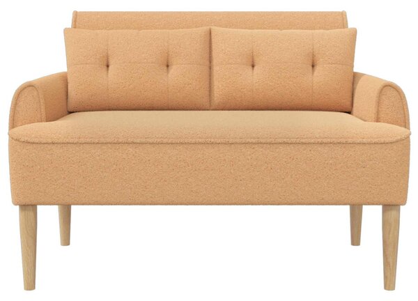 Gombra tűzött loveseat Bézs 117 x 67 x 77 cm Bouclé
