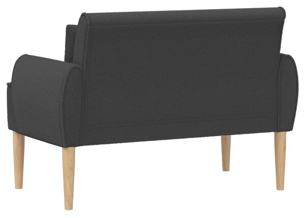 Gombra tűzött loveseat Sötétszürke 117 x 67 x 77 cm Bouclé