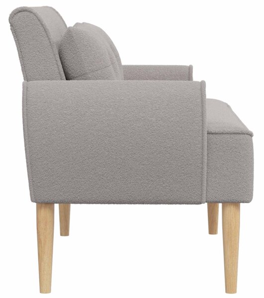Gombra tűzött loveseat Világosszürke 117 x 67 x 77 cm Bouclé
