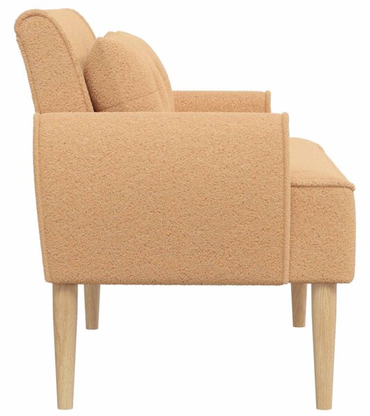 Gombra tűzött loveseat Bézs 117 x 67 x 77 cm Bouclé
