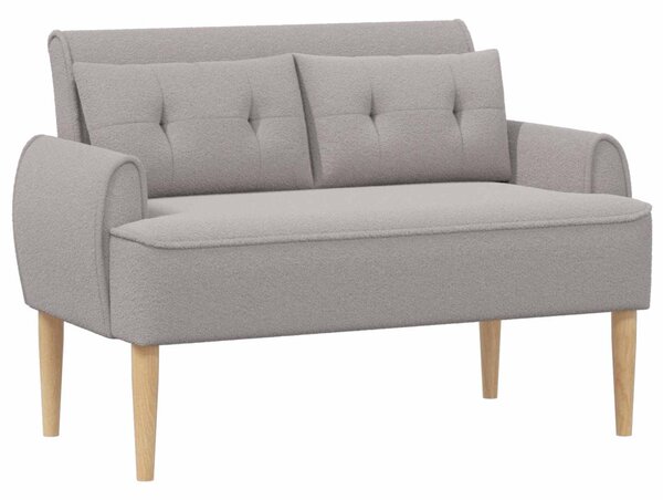 Gombra tűzött loveseat Világosszürke 117 x 67 x 77 cm Bouclé