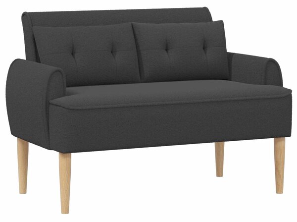 Gombra tűzött loveseat Sötétszürke 117 x 67 x 77 cm Bouclé