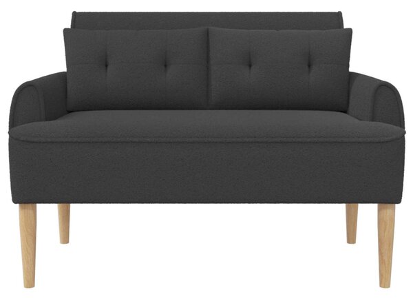 Gombra tűzött loveseat Sötétszürke 117 x 67 x 77 cm Bouclé