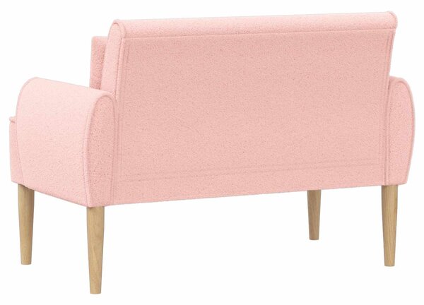 Gombra tűzött loveseat Rózsaszín 117 x 67 x 77 cm Bouclé