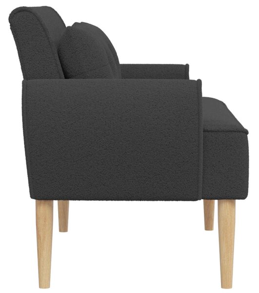 Gombra tűzött loveseat Sötétszürke 117 x 67 x 77 cm Bouclé