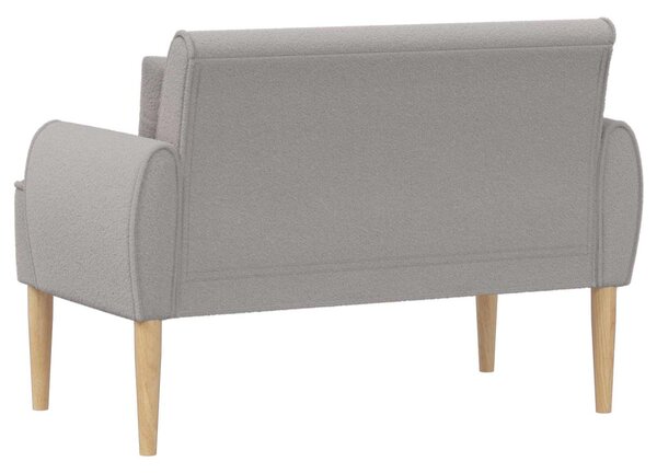 Gombra tűzött loveseat Világosszürke 117 x 67 x 77 cm Bouclé