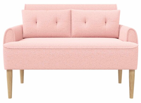Gombra tűzött loveseat Rózsaszín 117 x 67 x 77 cm Bouclé