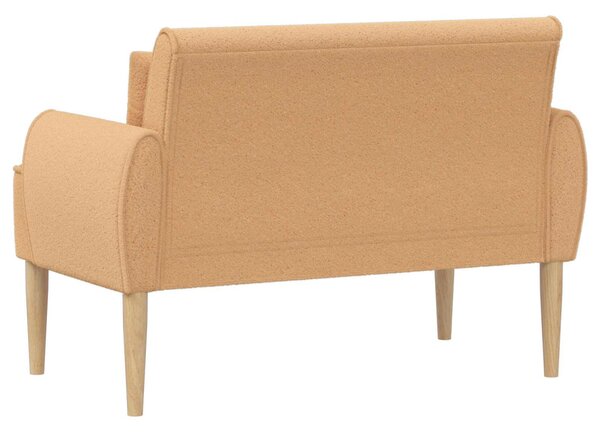 Gombra tűzött loveseat Bézs 117 x 67 x 77 cm Bouclé