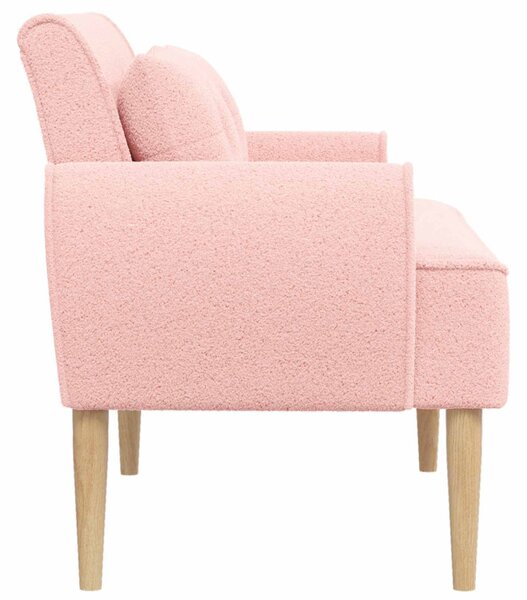 Gombra tűzött loveseat Rózsaszín 117 x 67 x 77 cm Bouclé