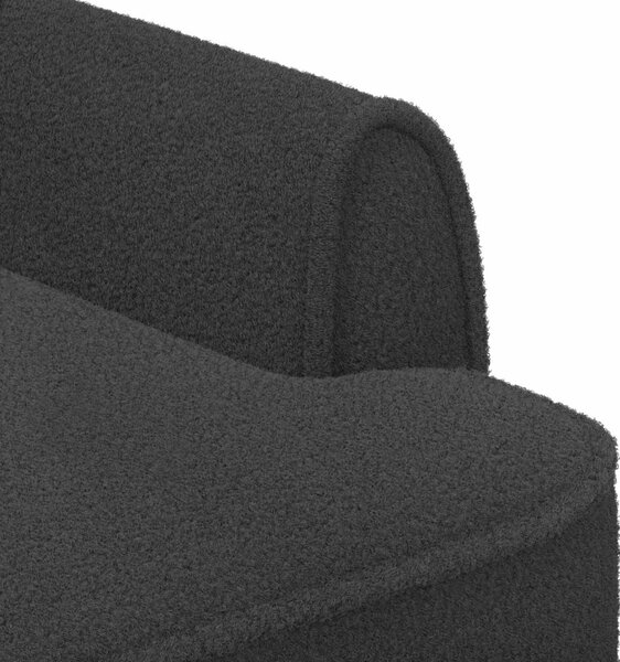 Gombra tűzött loveseat Sötétszürke 117 x 67 x 77 cm Bouclé
