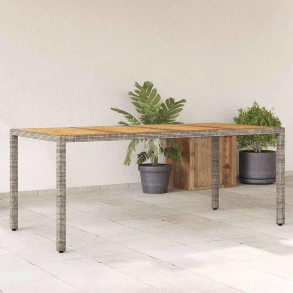 VidaXL Kerti Asztal - Akácfa - Polyrattan - 190x90 cm