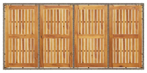 VidaXL Kerti Asztal - Akácfa - Polyrattan - 190x90 cm