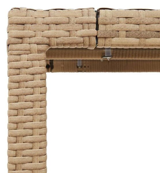 VidaXL Polyrattan Kerti Asztal - Bézs - 190x90 cm