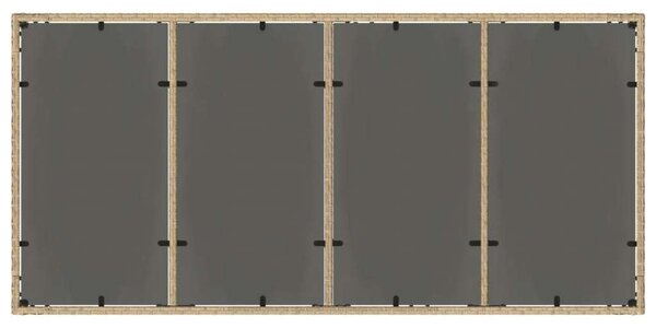 VidaXL Polyrattan Kerti Asztal - Bézs - 190x90 cm