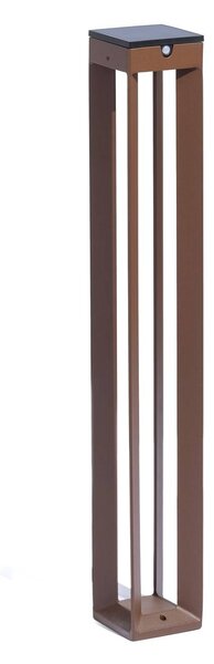 Les Jardins LED szolárlámpa, 90 cm, corten, érzékelővel, dimmelhető, Barna / rozsda, Alumínium, Dizájn