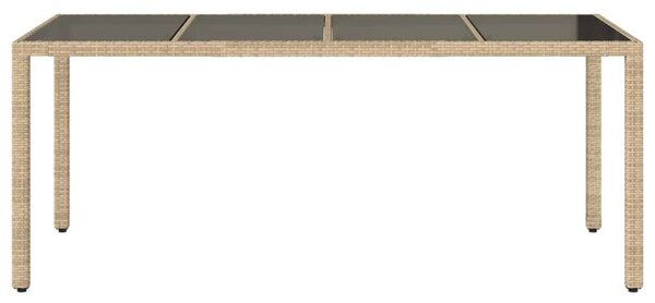 VidaXL Polyrattan Kerti Asztal - Bézs - 190x90 cm