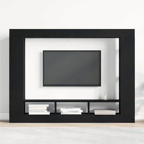 TV szekrény 152 x 22 x 113 cm Musta tammi Szerelt fa