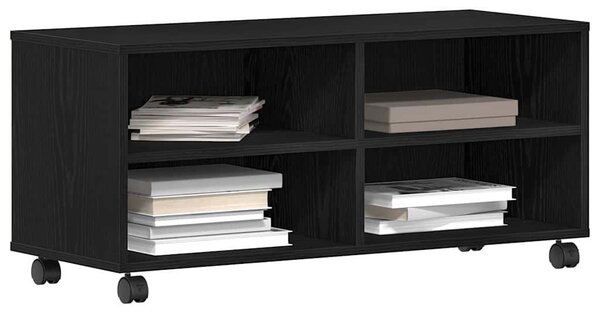 TV szekrény 90 x 35 x 40.5 cm Fekete Szerelt fa