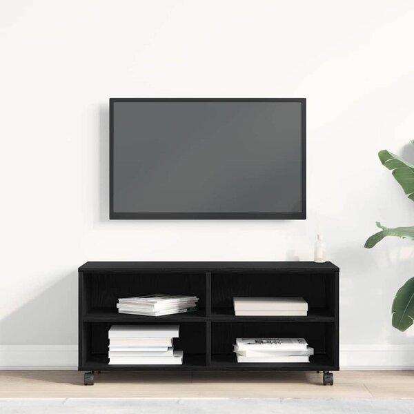 TV szekrény 90 x 35 x 40.5 cm Fekete Szerelt fa