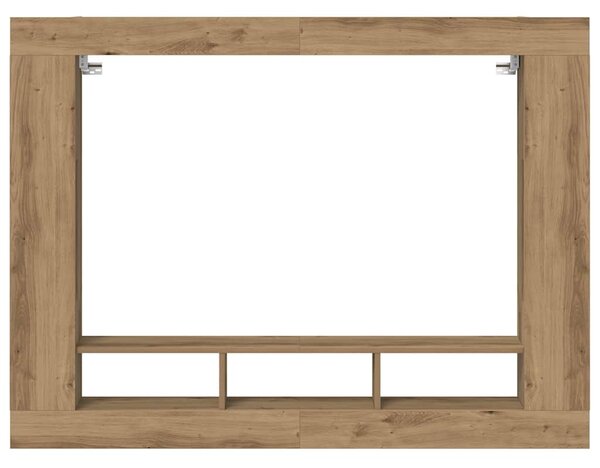 TV szekrény 152 x 22 x 113 cm kézműves tölgy Szerelt fa