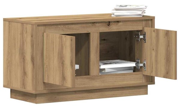 TV szekrény 80 x 35 x 45 cm kézműves tölgy Szerelt fa