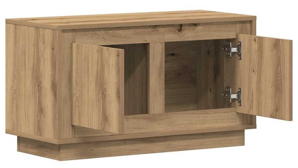 TV szekrény 80 x 35 x 45 cm kézműves tölgy Szerelt fa