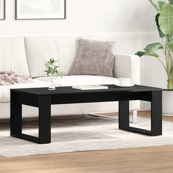 Dohányzóasztal Fekete tölgy 102 x 50 x 35 cm Szerelt Fa