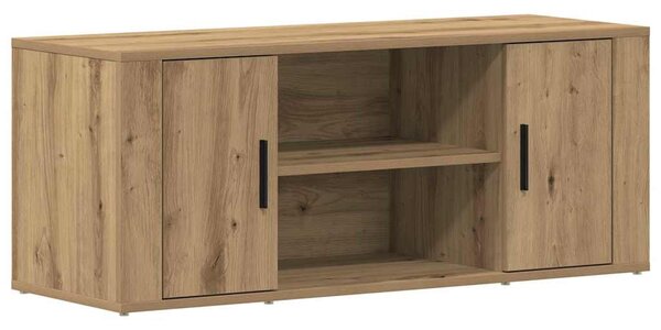 TV szekrény 100 x 35 x 40 cm kézműves tölgy Szerelt fa