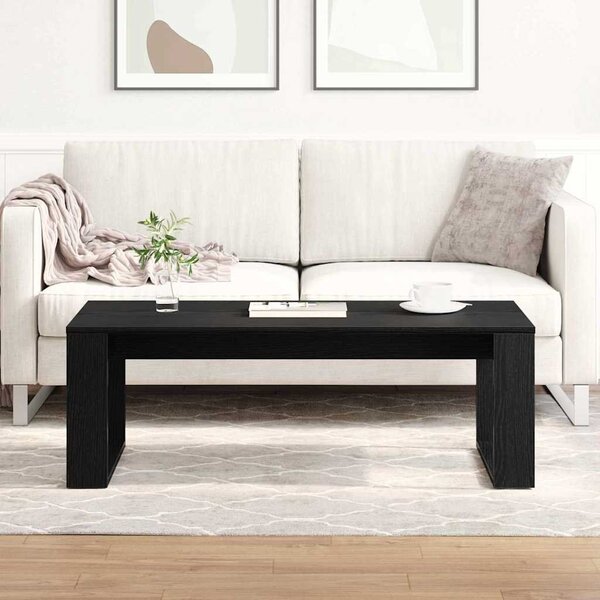 Dohányzóasztal Fekete tölgy 102 x 50 x 35 cm Szerelt Fa