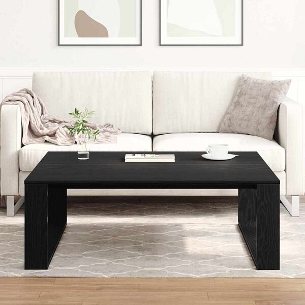 Dohányzóasztal Fekete tölgy 100 x 100 x 35 cm Szerelt Fa