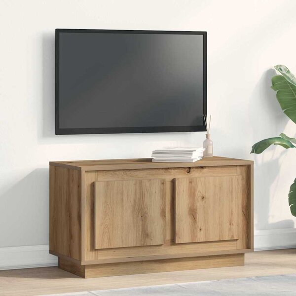 TV szekrény 80 x 35 x 45 cm kézműves tölgy Szerelt fa