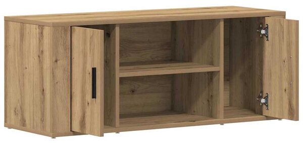 TV szekrény 100 x 35 x 40 cm kézműves tölgy Szerelt fa
