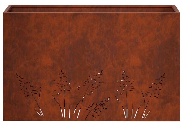 Kerti cserép Rozsdás 80 x 20 x 49 cm Időjárásálló Acél
