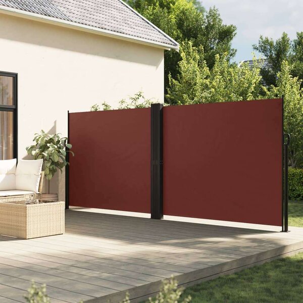 VidaXL barna behúzható oldalsó napellenző 160 x 1200 cm