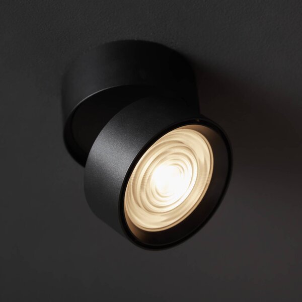 LOOM DESIGN Ray LED mennyezeti spot Ø9.3cm 13W fekete, dimmelhető, Fekete, Nappali / Étkező, Alumínium, Modern