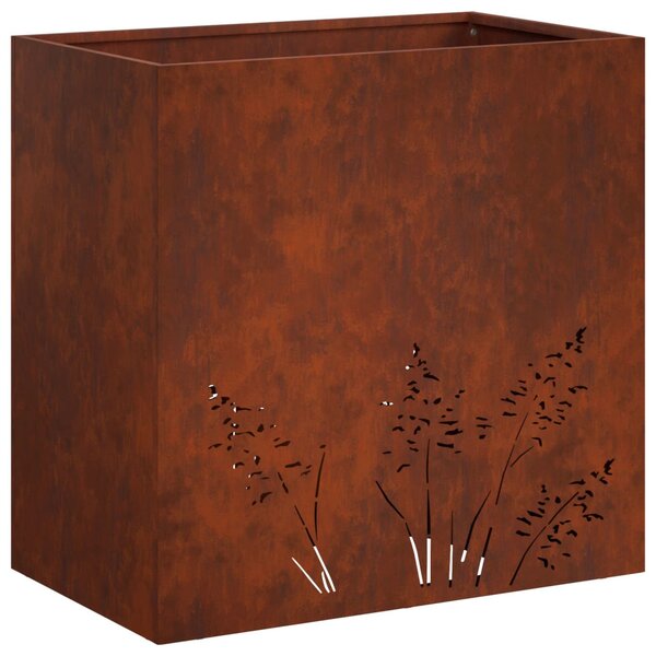 Kerti cserép 2 db Rozsdás 50 x 30 x 49 cm Időjárásálló Acél