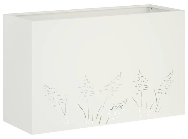 Kerti cserép Fehér 80 x 20 x 49 cm Hidegen hengerelt acél