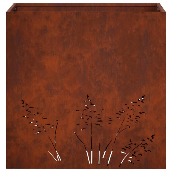 Kerti cserép 2 db Rozsdás 50 x 30 x 49 cm Időjárásálló Acél